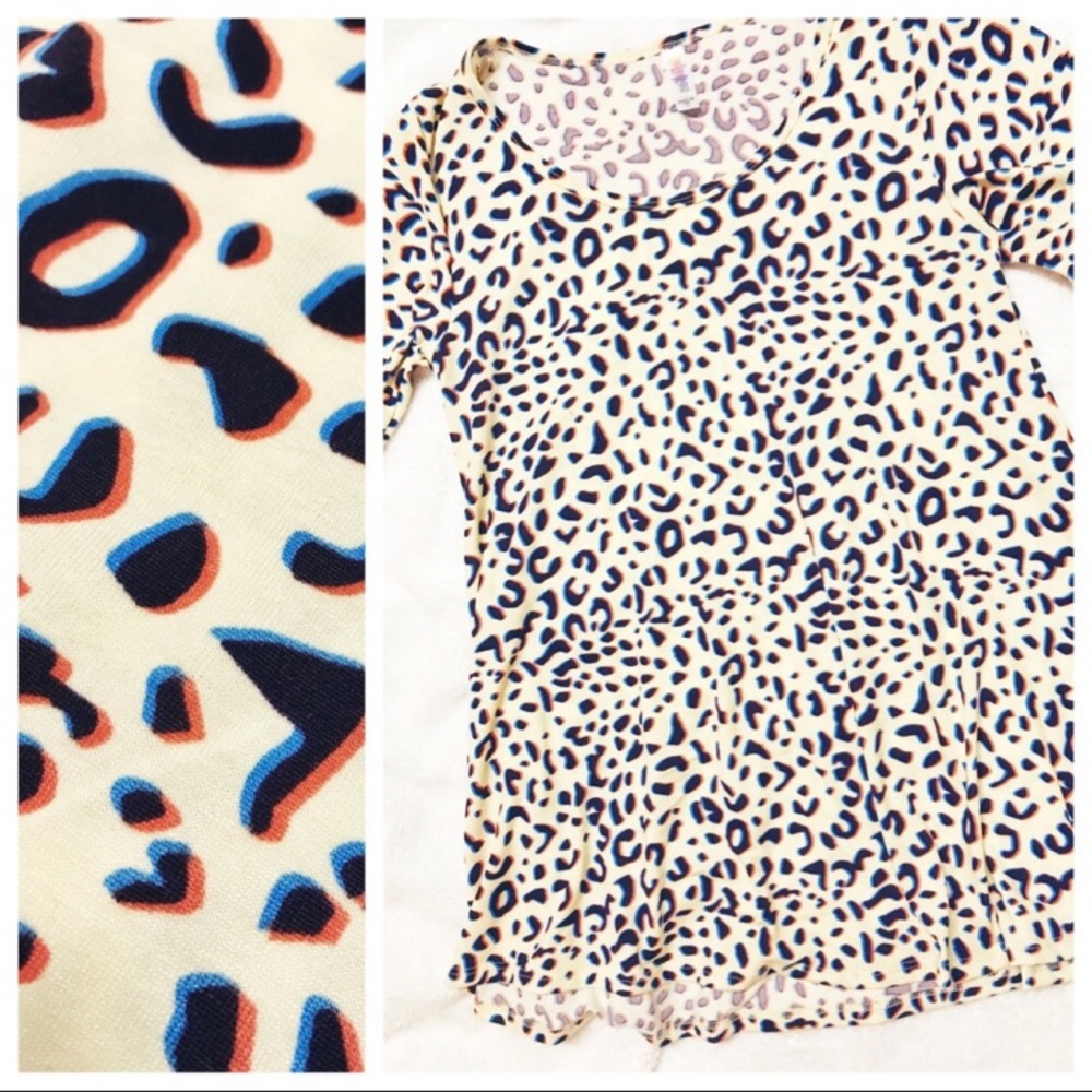 Lularoe leopard Perfect T, size small, EUC